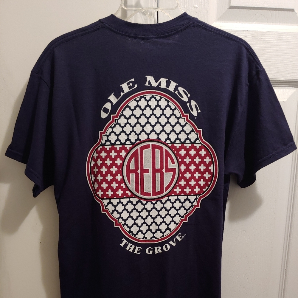 OLE MISS REBS The Grove Ladies Dark BLUE T-shirt